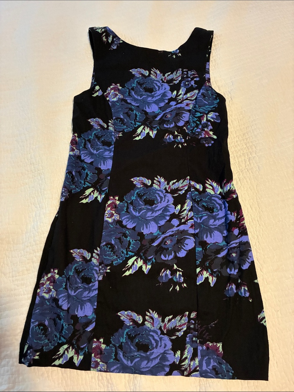 NWOT Free People Black Floral A-Line Dress Size Small
